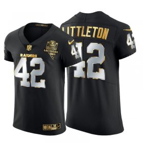 Wholesale Cheap Las Vegas Raiders #42 Cory Littleton Men\'s Nike Black Edition Vapor Untouchable Elite NFL Jersey