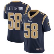 Wholesale Cheap Nike Rams #58 Cory Littleton Navy Blue Team Color Men's Stitched NFL Vapor Untouchable Limited Jersey