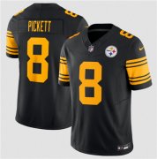 Wholesale Cheap Men's Pittsburgh Steelers #8 Kenny Pickett Black 2023 F.U.S.E. Color Rush Limited Stitched Jersey