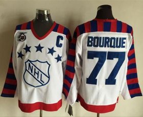Wholesale Cheap Bruins #77 Ray Bourque White All Star CCM Throwback 75TH Stitched NHL Jersey