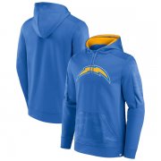 Wholesale Cheap Men's Los Angeles Chargers Blue On The Ball Pullover Hoodie