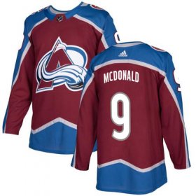 Wholesale Cheap Adidas Avalanche #9 Lanny McDonald Burgundy Home Authentic Stitched NHL Jersey