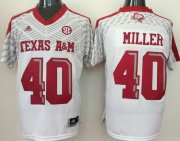 Wholesale Cheap Men's Texas A&M Aggies #40 Von Miller White 2016 College Football Nike Jersey