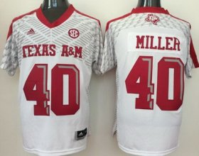 Wholesale Cheap Men\'s Texas A&M Aggies #40 Von Miller White 2016 College Football Nike Jersey