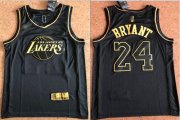 Wholesale Cheap Nike Lakers #24 Kobe Bryant Black Gold NBA Swingman Limited Edition Jersey