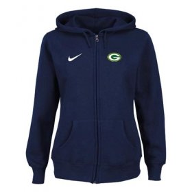 Wholesale Cheap Nike Green Bay Packers Ladies Tailgater Full Zip Hoodie Blue