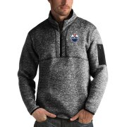 Wholesale Cheap Edmonton Oilers Antigua Fortune Quarter-Zip Pullover Jacket Charcoal