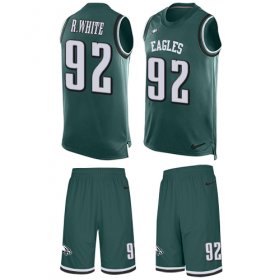Wholesale Cheap Nike Eagles #92 Reggie White Midnight Green Team Color Men\'s Stitched NFL Limited Tank Top Suit Jersey