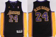 Wholesale Cheap Los Angeles Lakers #24 Black Mamba Black With Purple Swingman Jersey