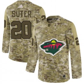 Wholesale Cheap Adidas Wild #20 Ryan Suter Camo Authentic Stitched NHL Jersey