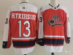 Wholesale Cheap Men\'s Columbus Blue Jackets #13 Cam Atkinson Orange 2021 Retro Stitched NHL Jersey