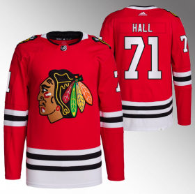 Wholesale Cheap Men\'s Chicago Blackhawks #71 Taylor Hall Red Stitched Hockey Jersey