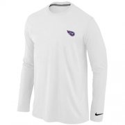 Wholesale Cheap Nike Tennessee Titans Sideline Legend Authentic Logo Long Sleeve T-Shirt White