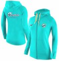 Wholesale Cheap Women's Nike Miami Dolphins Full-Zip Performance Hoodie Green