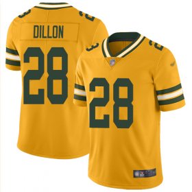 Wholesale Cheap Nike Packers #28 AJ Dillon Gold Men\'s Stitched NFL Limited Inverted Legend Jersey