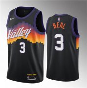 Wholesale Cheap Men's Phoenix Suns #3 Bradley Beal Balck 2021-22 City Edition Stitched Basketball Jersey