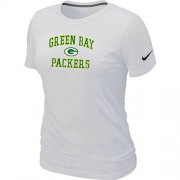 Wholesale Cheap Women's Nike Green Bay Packers Heart & Soul NFL T-Shirt White