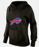 Wholesale Cheap Women's Buffalo Bills Logo Pullover Hoodie Black