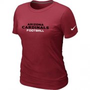 Wholesale Cheap Women's Nike Arizona Cardinals Sideline Legend Authentic Font T-Shirt Red