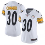 Wholesale Cheap Nike Steelers #30 James Conner White Women's Stitched NFL Vapor Untouchable Limited Jersey