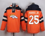 Wholesale Cheap Nike Broncos #25 Chris Harris Jr Orange Player Pullover NFL Hoodie