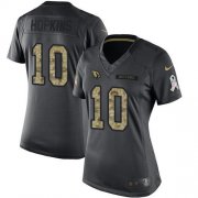 Wholesale Cheap Nike Cardinals #10 DeAndre Hopkins Black Women's Stitched NFL Limited 2016 Salute to Service Jersey