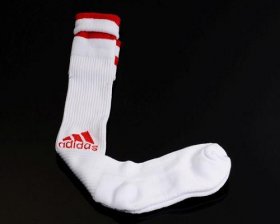 Wholesale Cheap Adidas Soccer Football Sock White & Red Font