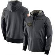 Wholesale Cheap Men's New York Jets Nike Anthracite Salute to Service Player Performance Hoodie