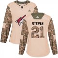 Wholesale Cheap Adidas Coyotes #21 Derek Stepan Camo Authentic 2017 Veterans Day Women's Stitched NHL Jersey