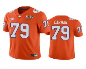 Wholesale Cheap Men\'s Clemson Tigers #79 Jackson Carman Orange 2020 National Championship Game Jersey