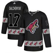 Wholesale Cheap Adidas Coyotes #17 Alex Galchenyuk Black Authentic Team Logo Fashion Stitched NHL Jersey