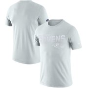 Wholesale Cheap Baltimore Ravens Nike NFL 100 2019 Sideline Platinum Performance T-Shirt White