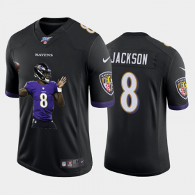 Cheap Baltimore Ravens #8 Lamar Jackson Nike Team Hero 7 Vapor Limited NFL 100 Jersey Black