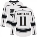 Wholesale Cheap Adidas Kings #11 Anze Kopitar White Road Authentic Women's Stitched NHL Jersey