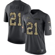 Wholesale Cheap Nike Ravens #21 Mark Ingram II Black Men's Stitched NFL Limited 2016 Salute to Service Jersey