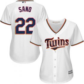 Wholesale Cheap Twins #22 Miguel Sano White Home Women\'s Stitched MLB Jersey