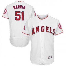 Wholesale Cheap Angels of Anaheim #51 Jaime Barria White Flexbase Authentic Collection Stitched MLB Jersey