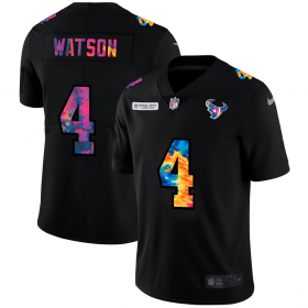 Cheap Houston Texans #4 Deshaun Watson Men\'s Nike Multi-Color Black 2020 NFL Crucial Catch Vapor Untouchable Limited Jersey