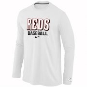 Wholesale Cheap Cincinnati Reds Long Sleeve MLB T-Shirt White