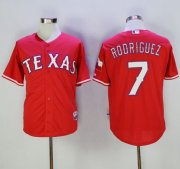 Wholesale Cheap Rangers #7 Ivan Rodriguez Red Cool Base Stitched MLB Jersey