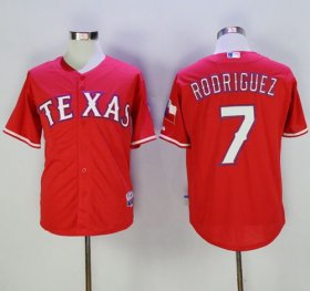 Wholesale Cheap Rangers #7 Ivan Rodriguez Red Cool Base Stitched MLB Jersey