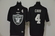 Wholesale Cheap Men's Las Vegas Raiders #4 Derek Carr Black 2020 Big Logo Number Vapor Untouchable Stitched NFL Nike Fashion Limited Jersey