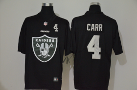 Wholesale Cheap Men\'s Las Vegas Raiders #4 Derek Carr Black 2020 Big Logo Number Vapor Untouchable Stitched NFL Nike Fashion Limited Jersey