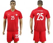 Wholesale Cheap Poland #25 Tyton Away Soccer Country Jersey