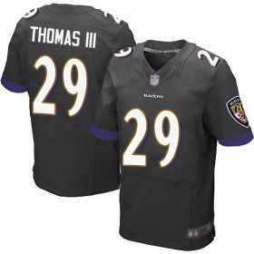 Wholesale Cheap Nike Ravens #29 Earl Thomas III Black Alternate Men\'s Stitched NFL New Elite Jersey