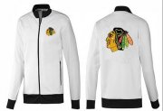 Wholesale Cheap NHL Chicago Blackhawks Zip Jackets White-1