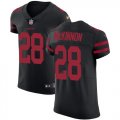 Wholesale Cheap Nike 49ers #28 Jerick McKinnon Black Alternate Men's Stitched NFL Vapor Untouchable Elite Jersey
