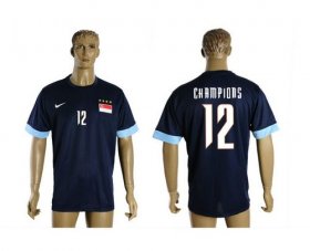 Wholesale Cheap Singapore #12 Champions Blue Soccer Country Jersey