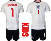 Wholesale Cheap 2021 European Cup England home Youth 1 soccer jerseys