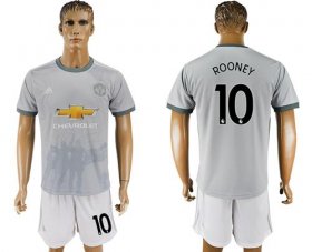 Wholesale Cheap Manchester United #10 Rooney Sec Away Soccer Club Jersey